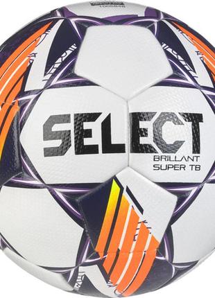 М'яч футбольний select brillant super tb v24 (fifa quality pro approved) (009) біл/фіолет, 4
