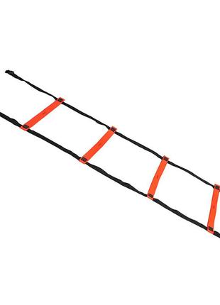 Доріжка для тренування координації select agility ladder - indoors (216) помаран/чорн, 6 м