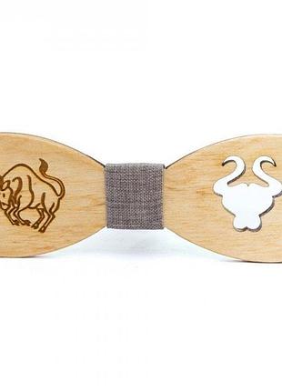 Деревянная галстук бабочка gofin знак зодиака телец gbdh-8285