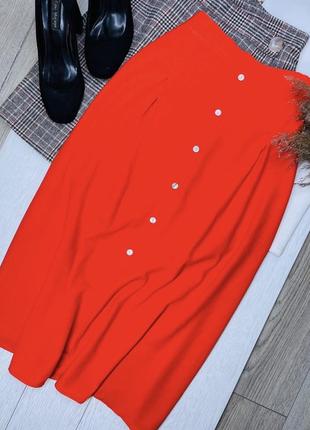 Міді спідниця vero moda m l спідниця кльош пишна спідниця на ґудзиках лляна спідниця