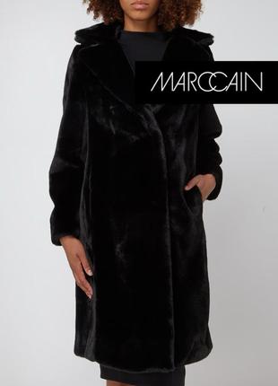 Черная шубка marc cain из искусственного меха