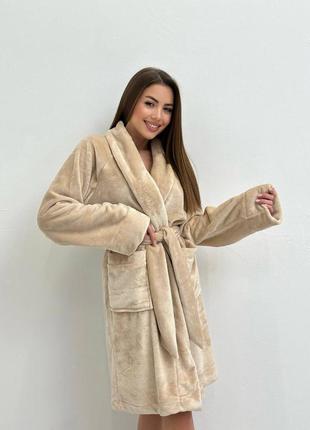 Женский теплый халат на запах