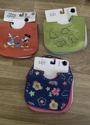 Нові дитячі слюнявчики 5 шт для годування george микки
