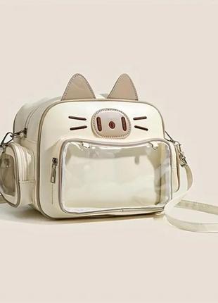 Сумка тоут 2yk рюкзак аніме котик рюкзак котик з вушками