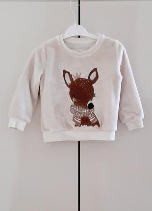 Кофта, меховушка світшот c&a 98 розміру.