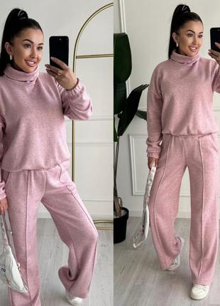 Костюм, в цветах: серый, пудра, лаванда, малина,фреза