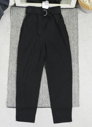 Новые черные брюки с поясом h&amp;m