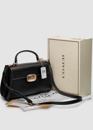 Сумка  coach eliza top handle in signature canvas black