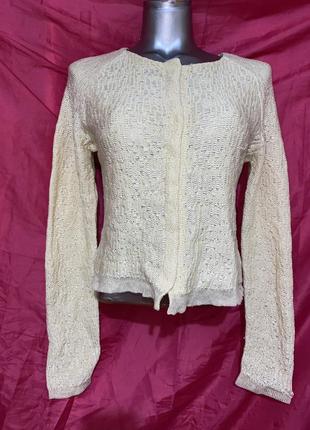 Италия кофта пиджак лен коттон беж м бренд