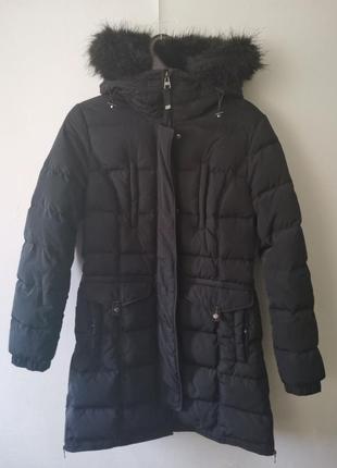 Брендовый пуховик с капюшоном esprit - s-xs