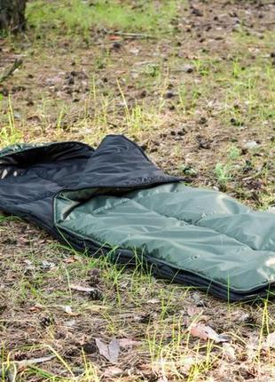 Спальний мішок літо (ковдра з капюшоном), хакі, ширина 90 см