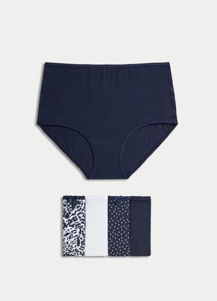 Набор трусики marks&spencer высокая посадка модель full briefs