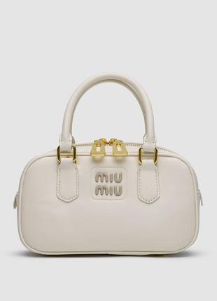 💎 miumiu arcadie leather bag cream