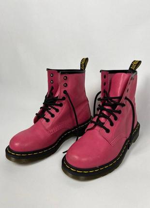 Сапоги кожаные dr martens оригинал розовые винтаж