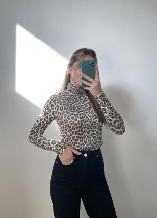 Леопардовый гольф h&m / женская водолазка h&m