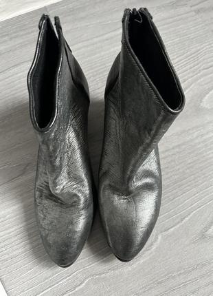 Сапожки италия 38р кожа