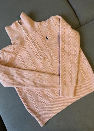 Персиковий теплий светр polo ralph lauren