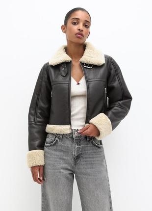 Куртка косуха дублянка зимова pull&bear