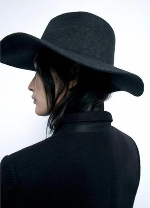 Шляпа шляпа классическая шерстяная zara