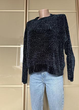 Велюровий светр bershka