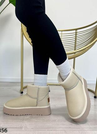 Базовые натуральные угги молочные