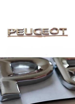Эмблема peugeot буквы серебряные пежо на багажник логотип пежот серые металлик объемные надписи надпись наклейки авто автомобиль запчасти2 фото