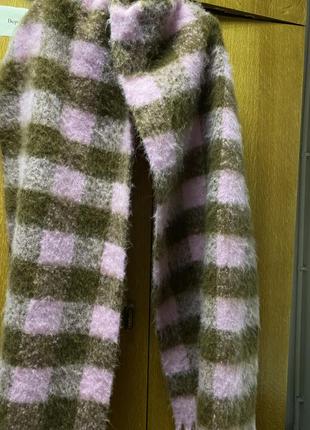 Объемный теплый шарф zara