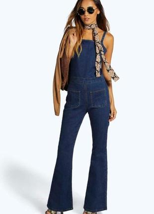 Джинсовый комбинезон клеш boohoo