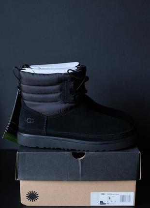 Чоловічі угги з калошами ugg classic mini lace-up weather black