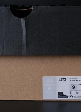 Чоловічі угги з калошами ugg classic mini lace-up weather black