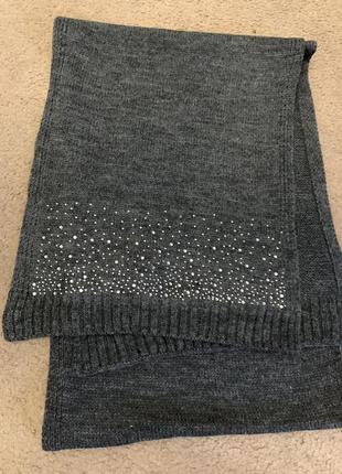 Шарф со стразами