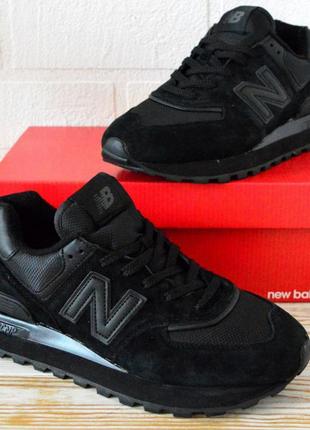 New balance 574 highs черные кроссовки женские замшевые 1950 баланс зимние термо теплые на флисе отличное качество ботинки сапоги низкие