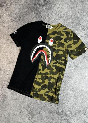 Классная футболка bape большой логотип japane supreme