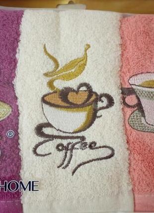 Набір подарунковий рушники кухонні махрові 30*50см coffee