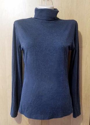 Коттоновый теплый коричневый гольф, водолазка,новый,р s.