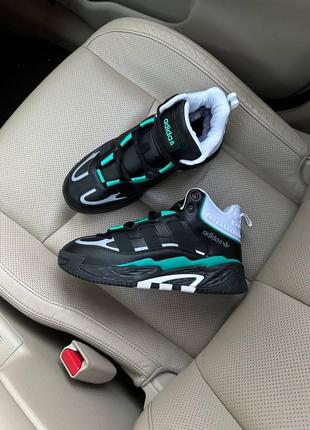 Зимние кроссовки adidas niteball green fur