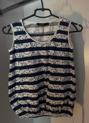 Майка в сине-белую полоску 🪼