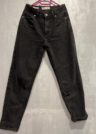 Bershka женские джинсы момы черные