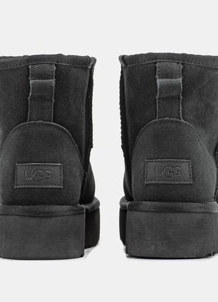 Чорні замшеві уггі ugg mini platform black х угг міні 36 7
