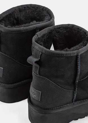 Чорні замшеві уггі ugg mini platform black х угг міні 36 9