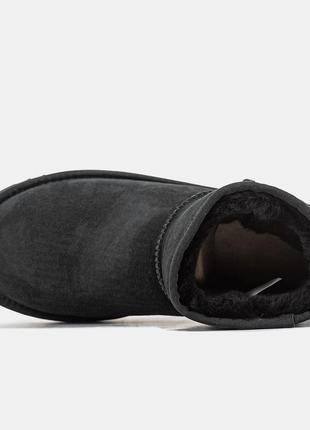 Чорні замшеві уггі ugg mini platform black х угг міні 36 3
