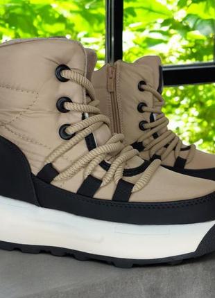 Ботинки зимние clibee арт.561h, коричневый