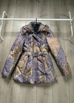 Пуховик з капюшоном натуральний пух перо жіночий зимовий теплий пухова куртка розмір s