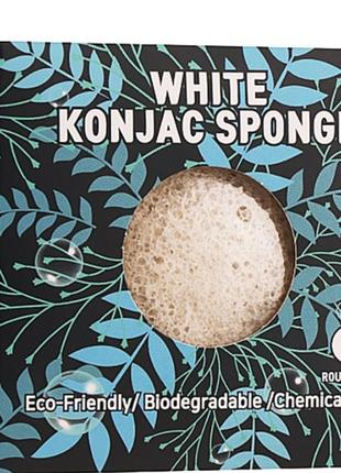 Trimay white konjac sponge - спонж конняка с белой глиной