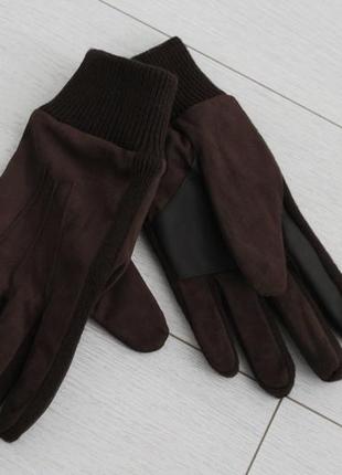 Стильні та дуже красиві чоловічі перчатки uniqlo коричневого кольору