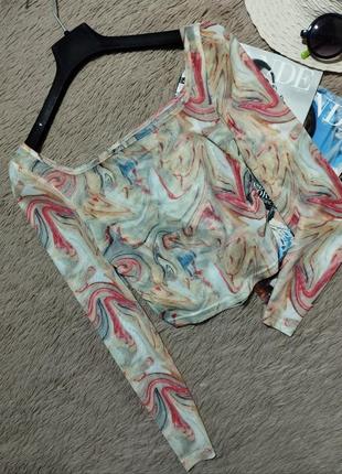 Оригинальный топ сетка/джемпер/ кофта