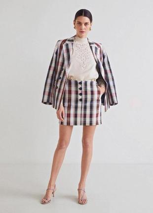 Юбка лен мини mango