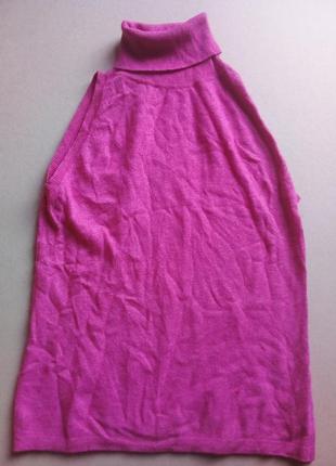 Водолазка без рукавов шелк кашемир шерсть ангора вискоза италия евр 36-38