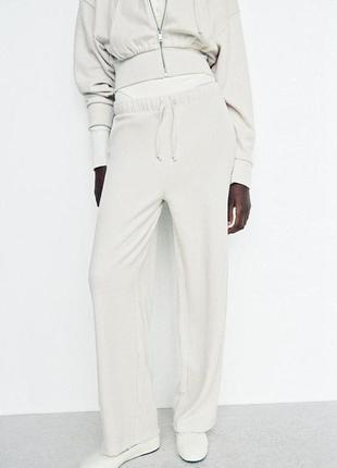 Широкі м’які штани zara