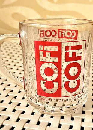 Чашка 255 мл, romalexe, скло, бренд, прозора.